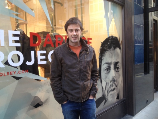 Alex Hibbert outside the Wolsey West End store in early December 2013 